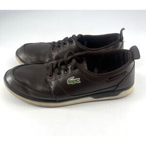 Lacoste Shoes Mens Size 9.5 Brown Sneakers Flats Comfort Tpa TL Preppy Normcore